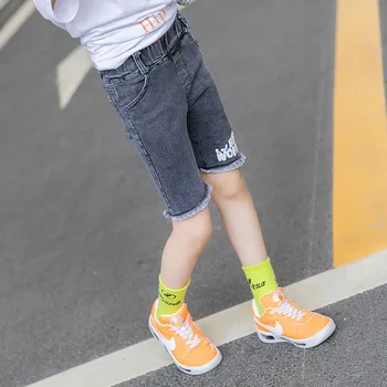 

2020 Summer Denim Leggings Girls Pants Knee Length Fashion Outfit 8 10 12 years Kids Girl