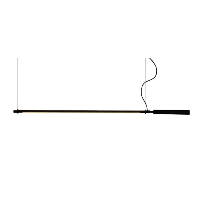 

Post-modern Long Bar LED Pendant Lights Black Iron Home Decor Kitchen Lighting Fixture Nordic Minimalism Study Reading Lighting