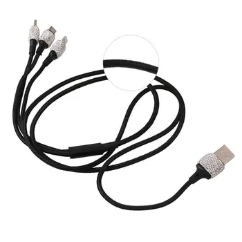 

Automobile Diamond Inlaid Mobile Phone Safe Multi-function Lightweight Usb Charging Vehicle Charging Line