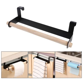 

Iron Kitchen Tissue Holder Hanging Bathroom Toilet Roll Paper Holder Towel Rack Towel Shelf Kitchen Cabinet Door Hook Holder