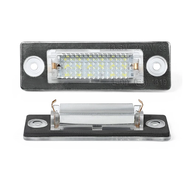 2Pcs No Error LED Number License Plate Lights Lamp Car Accessories For VW Golf J