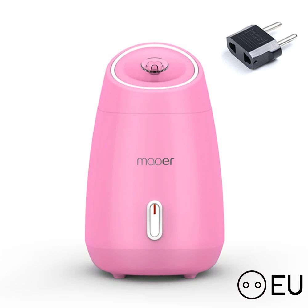 Pink EU plug Fruit vegetable Facial Face Steamer Thermal nano spray whitening face steamer machine Deep Cleaning Face Spa beauty instrument - Цвет: Pink EU plug