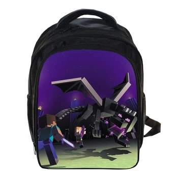 

Hot Minecrafting Anime Schoolbag Children's School Backpack game Kids School Bags Cartoon Design Teenagers Book-Bags
