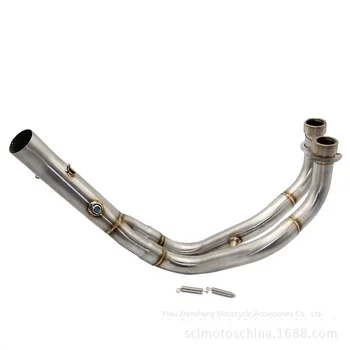 

Motorcycle front exhaust pipe full section modified stainless steel elbow muffler