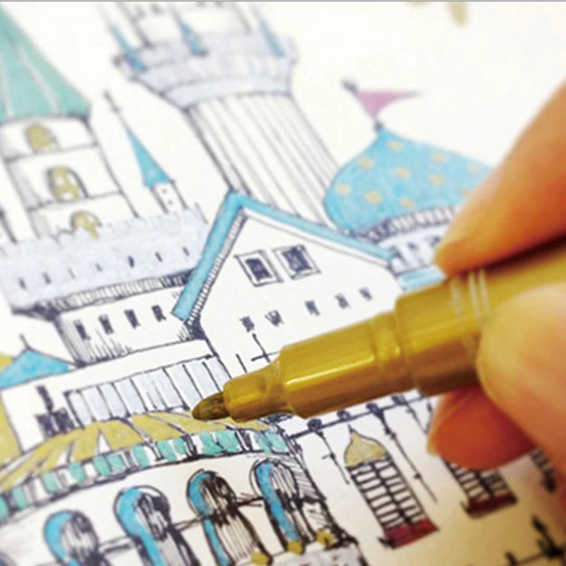 1pcs STAEDTLER 편지지 금속 마커 8323 핸드북 인사말 카드 초대장 로그인 마크 노트 펜