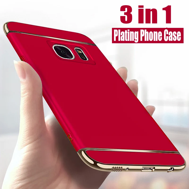 Lujo chapado caja del teléfono para Samsung Galaxy S7 S6 borde S8 S9 S10 más S20 Ultra A50 A70 A51 A71 J4 J6 A6 A7 A8 Plus 2018 cubierta