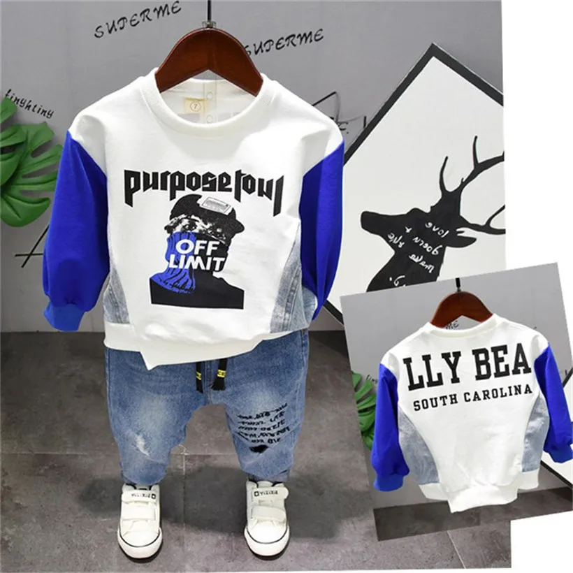 

Kids Clothes Brand Baby Boys Clothes Set spring Autumn Toddler boys clothing Sets boys Hooded+pants 2pcs sets 2-7Years
