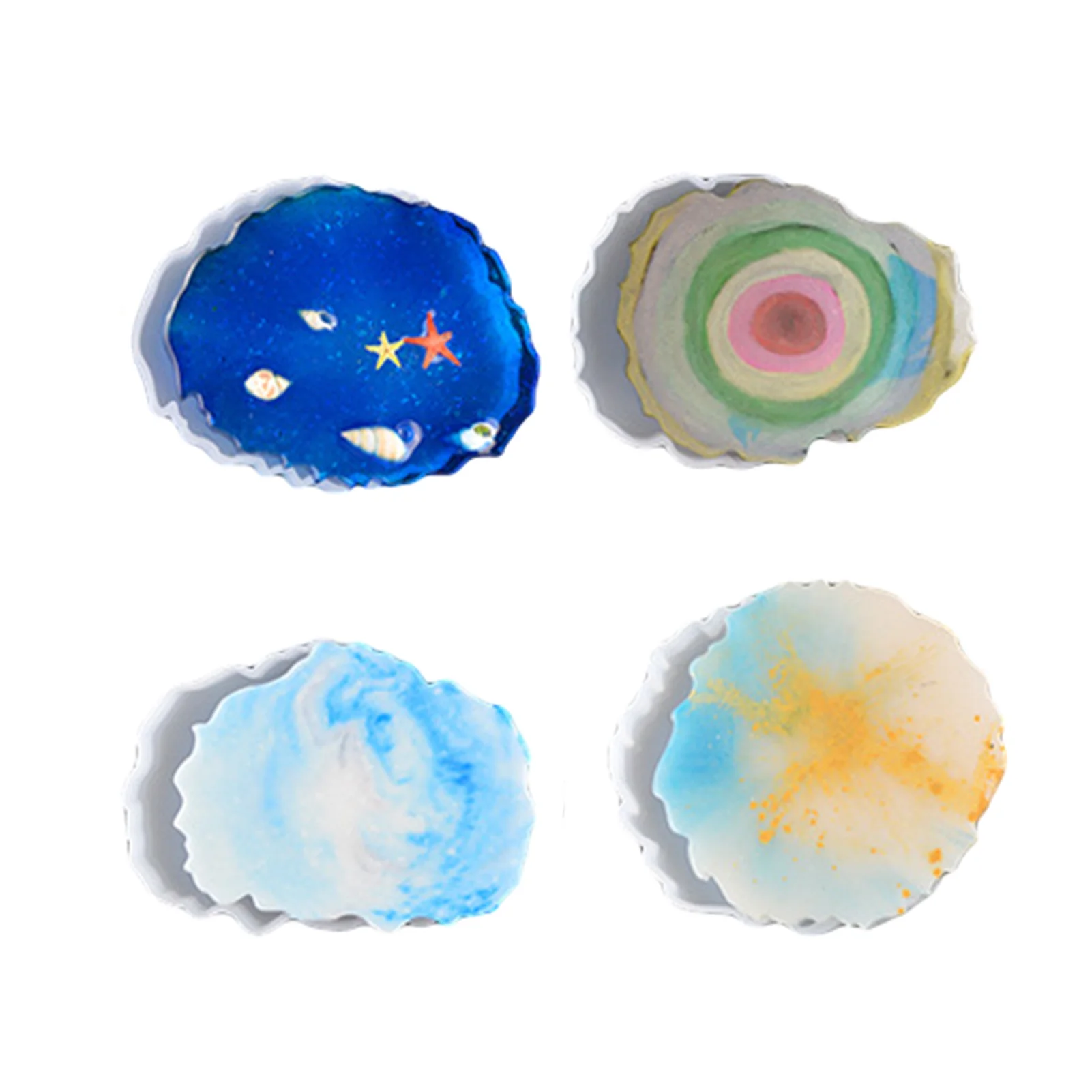 

DIY Kit Make Your Own Coaster Epoxy Wave Baking Hand Mirror Resin Cloud Silicone Mould Silicone Mold Crystal Resin Coaster