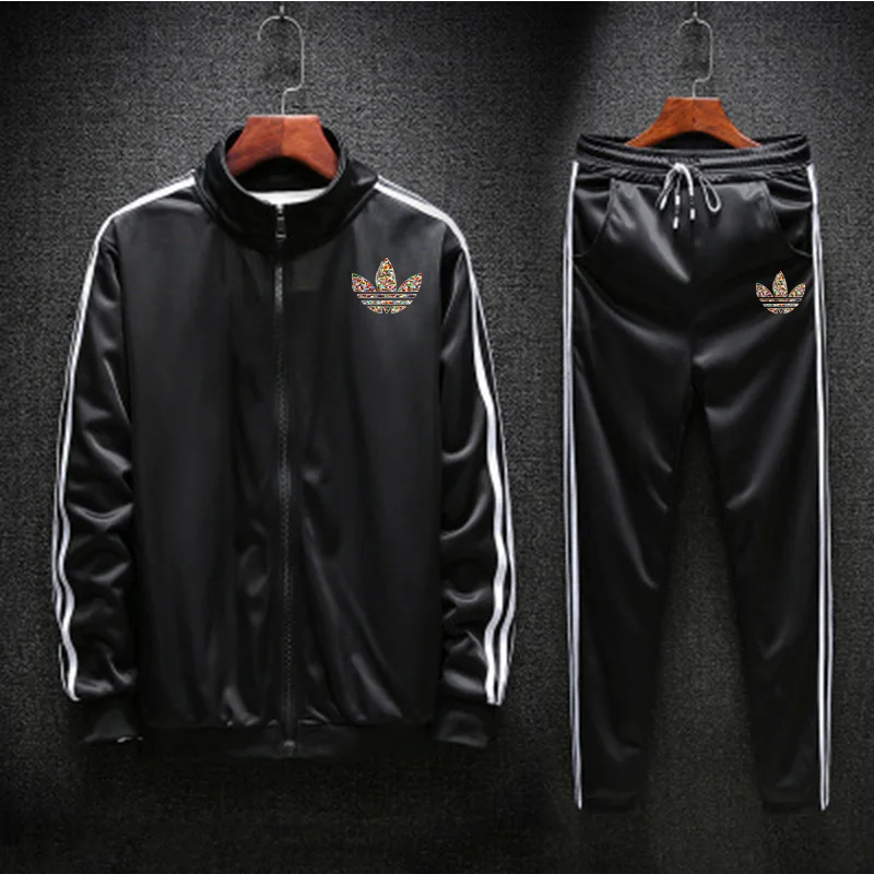 

Men's Sportswear Running Set Sports Set Jogging Suits Clothes Male Tracksuit Zipper Coat Pants Gym Traning Fitness Set 2pcs/Sets