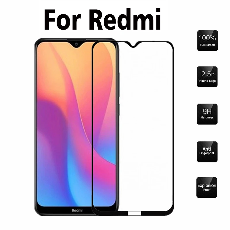Защита экрана для Xiaomi Redmi Note 8 7 Pro T закаленное стекло 8A 7A 5 6 Note8 полное покрытие