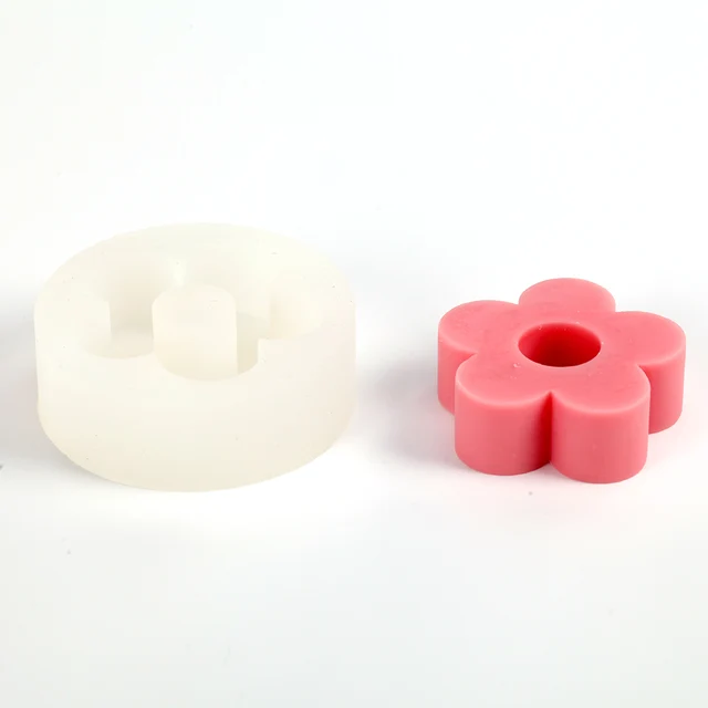 Building Block Candle Molds Aromatherapy Wax Silicone Mould DIY Handmade Home Decoration Tool Plum shape