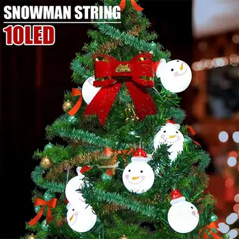 

Christmas 10 LED String Light Snowman Santa Claus Fairy Light Party Christmas Tree Ornaments Christmas Decorations For Home A10