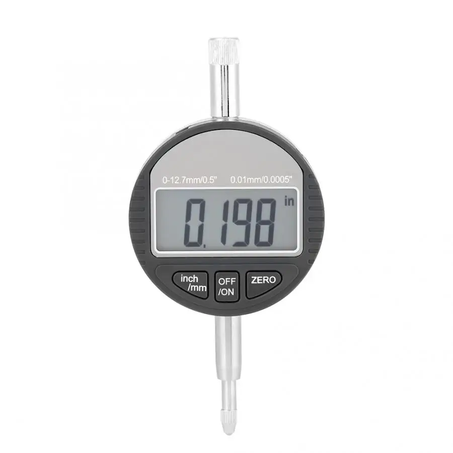 0.01mm/.0005'' Range 0-12.7mm/0.5'' Digital Probe Dial Indicator Clock DTI Gauge 