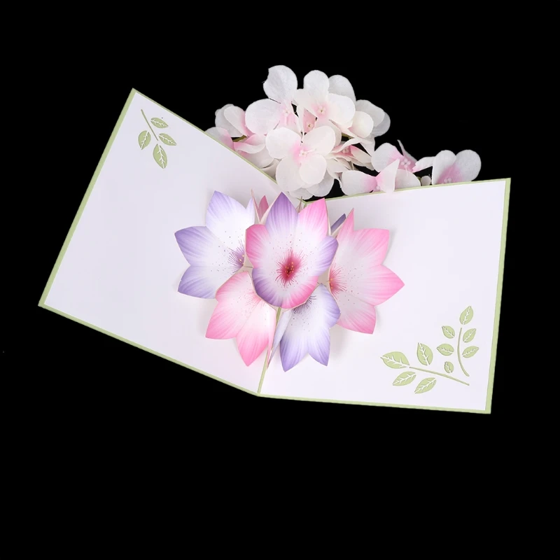  Greeting Cards Handmade Birthday Wedding Invitation 3D Pop Up Card Flower New E65B - 4.00027E+12