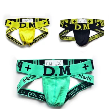 

3 sets of men's underwear, English letters, personality thong, low waist sexy double thong, comfortable cotton, net red and cute