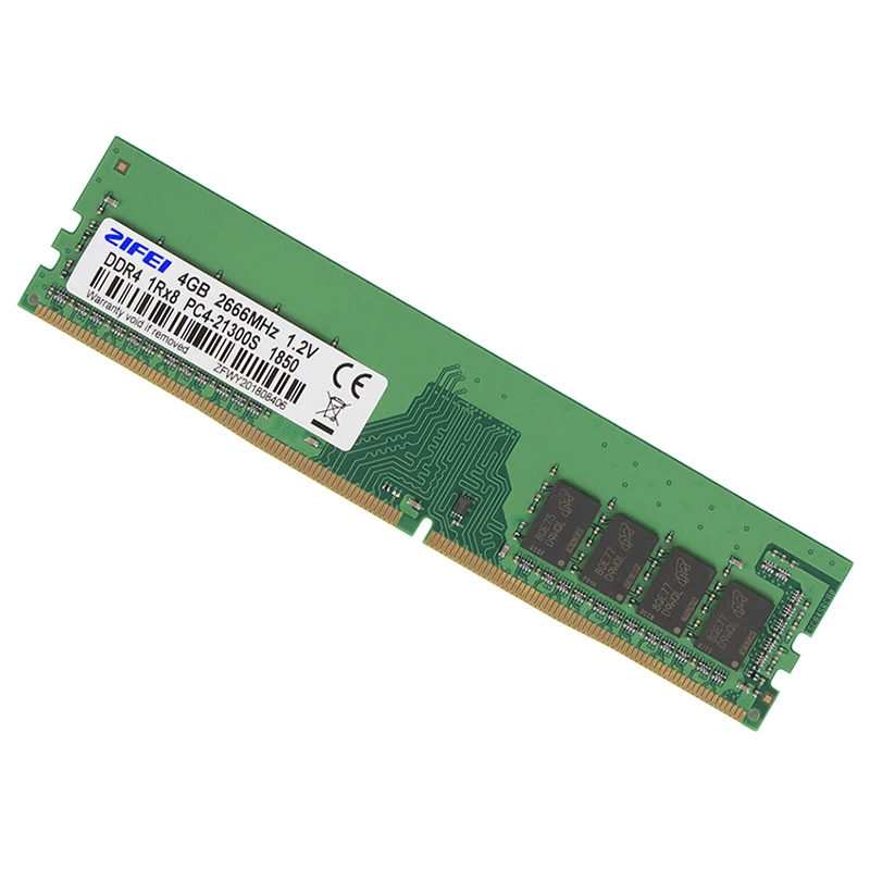 

4GB DDR4 RAM 2666/2400/2133 MHZ 288PIN 1.2V DIMM NON-ECC DESKTOP Memory Intel/AMD DRAM support Dual channel