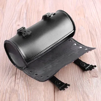 

Hot Stylish Multi-functional Storage Bag Motorcycle PU Leather with Plastic buckles Tool Bag Luggage Saddlebag Roll Barrel