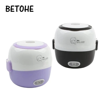 

MINI Rice Cooker Thermal Heating Electric Lunch Box 2 Layers Portable Food Steamer Cooking Container Meal Lunchbox Warmer