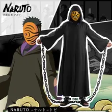 أنيمي ناروتو اوتشيها أوبيتو الراتنج توبي تأثيري زي زيتسو الأسود موحدة عباءة قناع سلسلة هالوين ملابس تنكرية للحفلات(China)