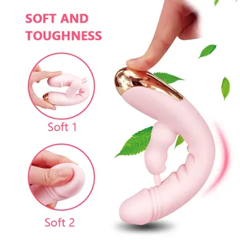 G Spot Dildo Rabbit Vibrator Dual Vibration Vagina Clitoris Massager Sex toys for Woman Silicone Vibrators for Women Sex Toys 5