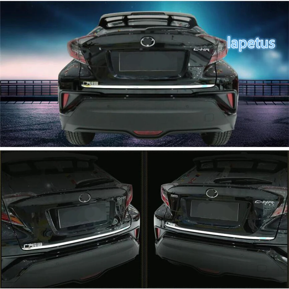 Rear Trunk Tailgate Boot Lower Edge Door Decoration Overlay Strip Streamer Lid Cover Trim Fit For Toyota C-HR CHR 2016 - 2020 Rear Trunk Tailgate Boot Lower Edge Door Decoration Overlay Strip Streamer Lid Cover Trim Fit For Toyota C-HR CHR 2016 - 2020