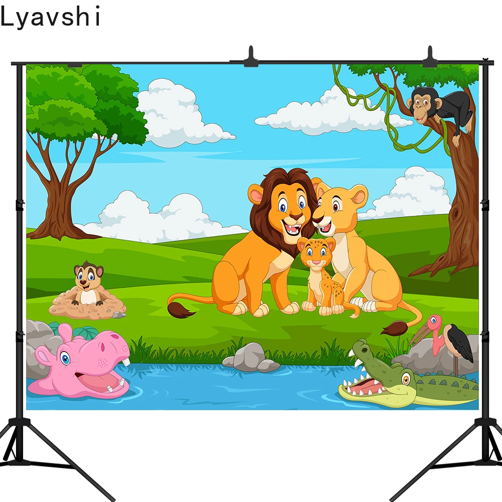 Lyavshi мультфильм фон для фотосъемки с изображением короля льва маленьких