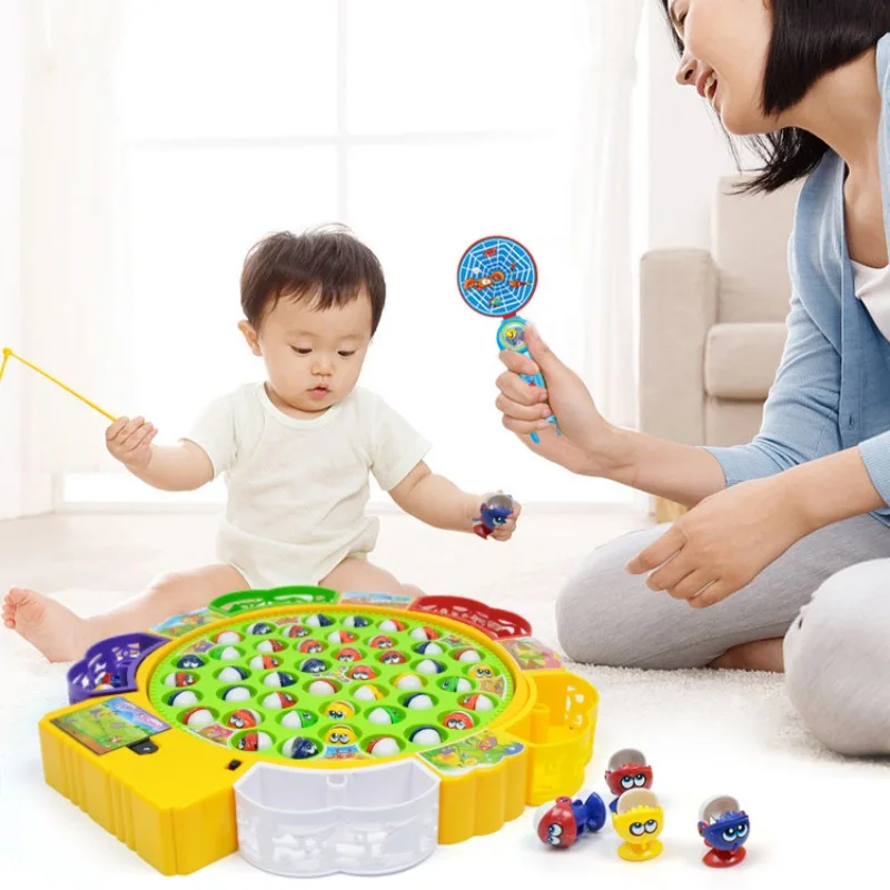 Детская игрушка электрическая рыболовная игра вращающаяся Рыбная доска головоломка Интерактивная родитель-детская игрушка