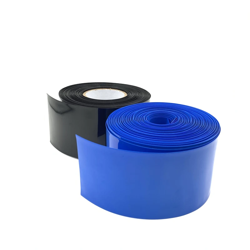 Uxcell PVC Heat Shrink Tube - 5 Meters Long, 50mm Wide Blue Wrap For Battery Insulation