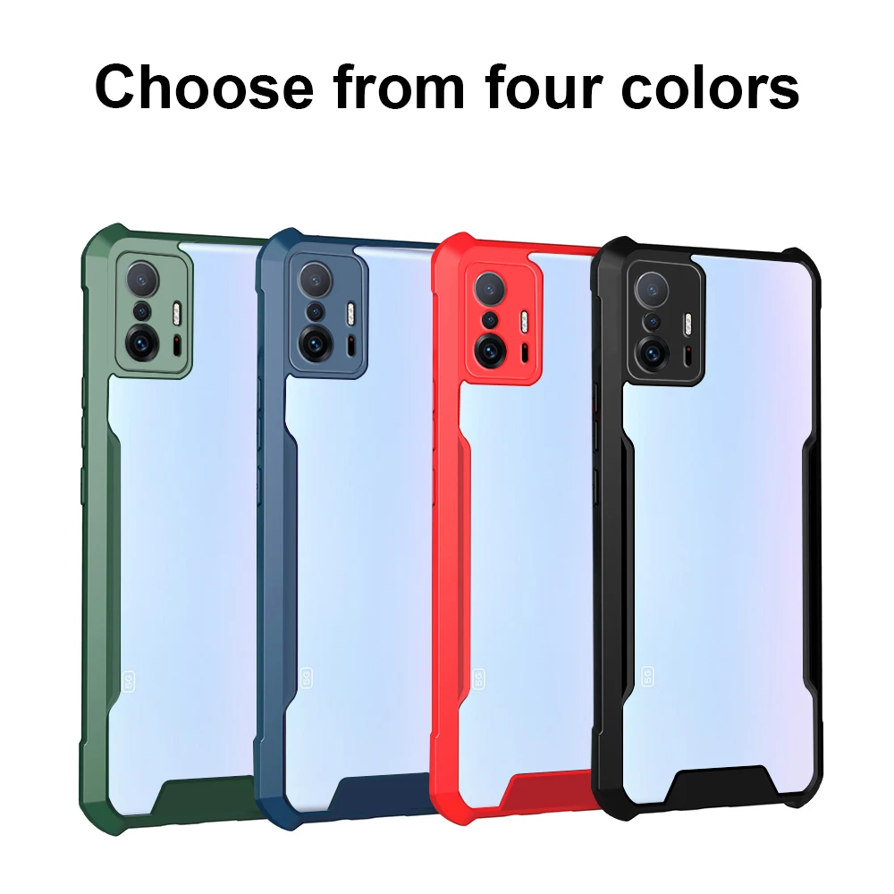 Cover Anticaduta In Acrilico Trasparente Per Custodie Xiaomi 11 T Xiaomi 11 T Xiaomi Mi 11 T Mi 11 T 11 T Pro 11 T Pro Heavy Duty Protect Shell