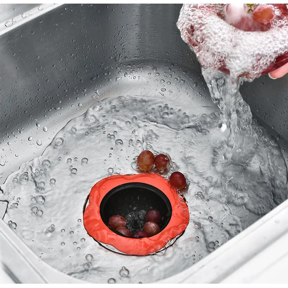 4pcs Sink Anti-plug Net Plastic Portable Floor Drain Hair Filter Bathroom Anti-blocking Tools Kitchen Sink Drain