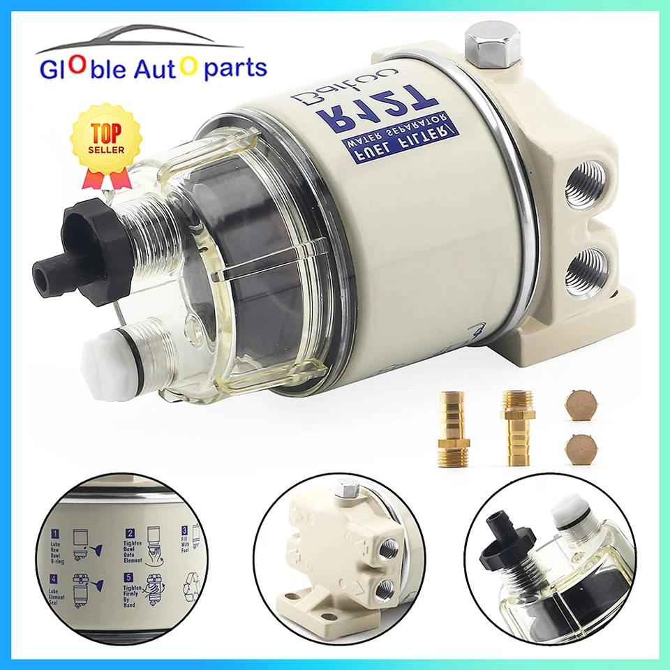 Racor Fuel Water Separator R12T Fuel Filter/Water Separator Marine Spin ...