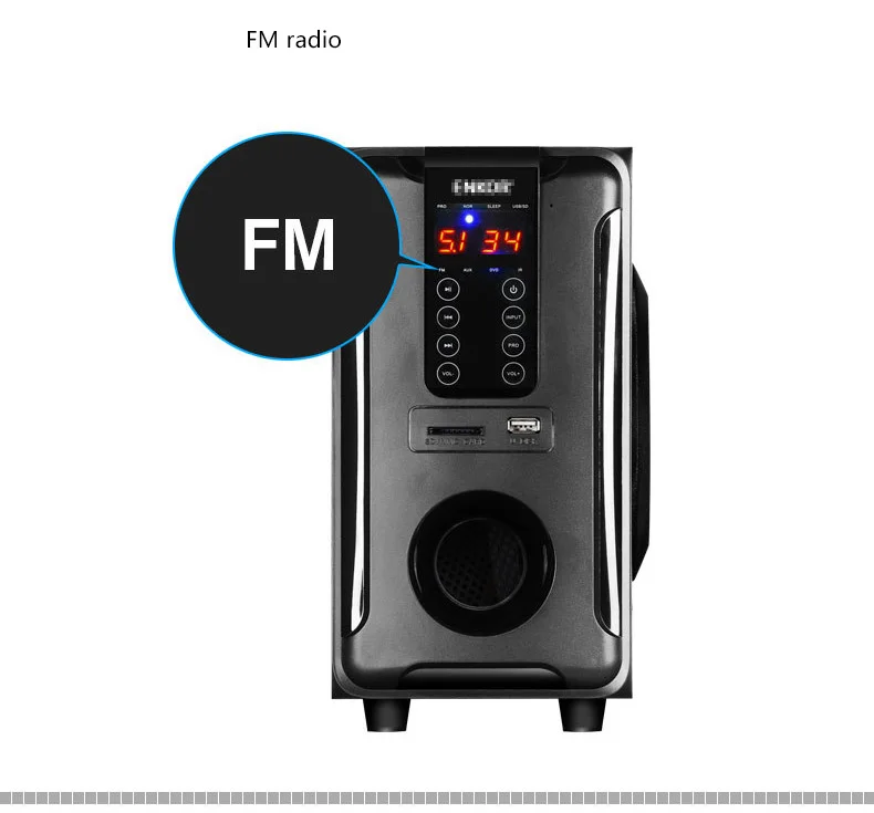 Акустическая система для домашнего кинотеатра 5 1 каналов Bluetooth USB SD FM радио пульт