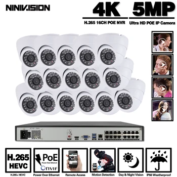 

CCTV Camera Security System Kit 4k 16ch Outdoor Video Security Camera System Home Surveillance Ip Monitoring Cameras System Poe