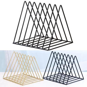 

Office Magazine Cafe Books Desktop File Triangular Storage Rack Newspapers Nordic Style Study Classic Home Wrought Iron