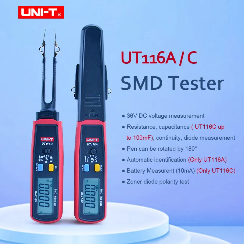 UNI T SMD тестер UT116A UT116C мультиметр автоматический диапазон сопротивления Емкость