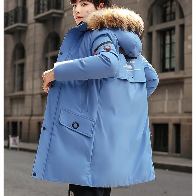 Новые зимние длинные куртки мужские пальто 8XL Повседневная теплая Толстая куртка с меховым воротником мужские парки Новая роскошная верхняя одежда водонепроницаемая парка пальто