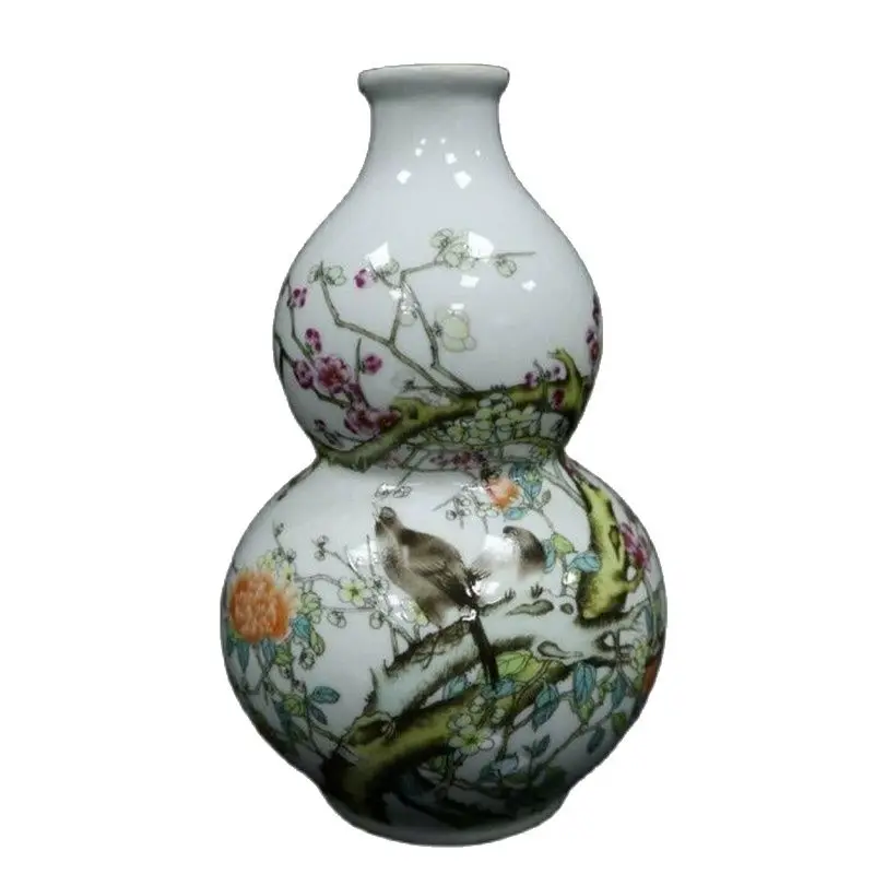 

Chinese Old Porcelain Pastel Gourd Pattern Bottle Vase