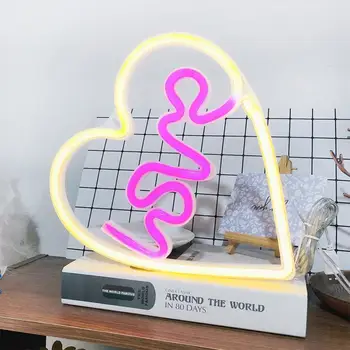 

LOVE LED Neon Night Light USB Battery Box Decoration Lamp LOVE Shape for Festivals Indoor Outdoor