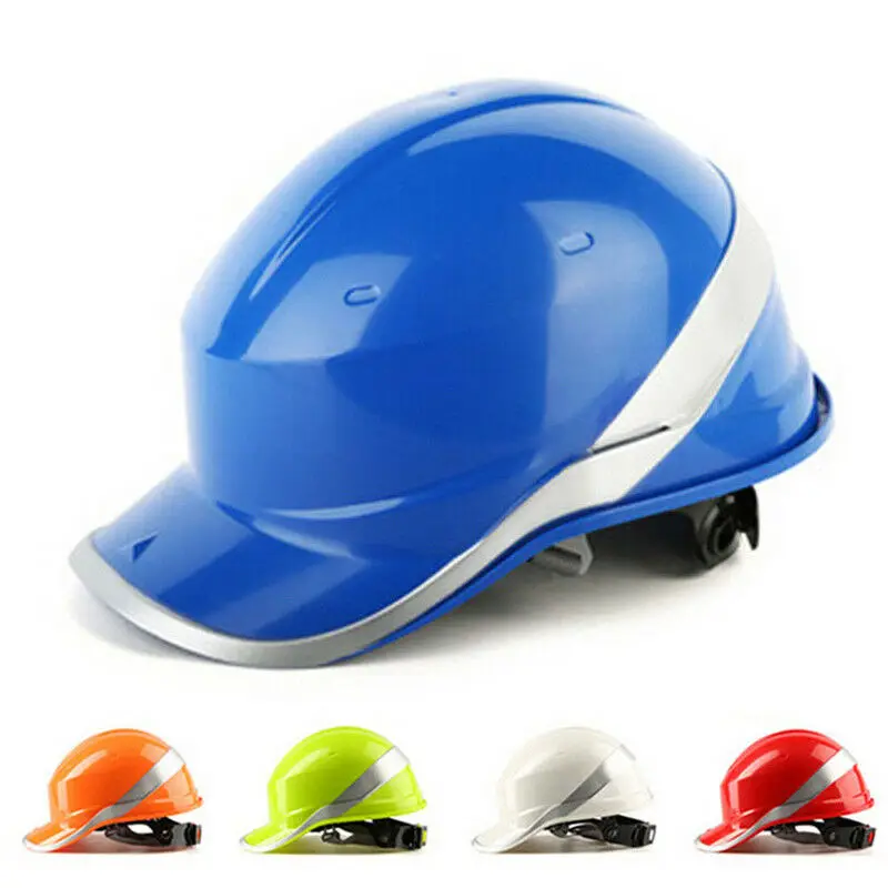 Safety Helmet Hard Hat Work Cap ABS Insulation Material With Phosphor Stripe Construction Site Insulating Protect Helmet Bicycle