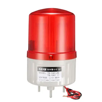 

uxcell LED Warning Light Bulb Rotating Flashing Industrial Signal Alarm Lamp Red 12V 24V 110V for automotive Lighting boat