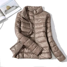 2021Ultra Light Down Jacket  New Parkas basic Winter jackets Female Women velvet hooded Coats autumn Down Jacket Womens Outwear