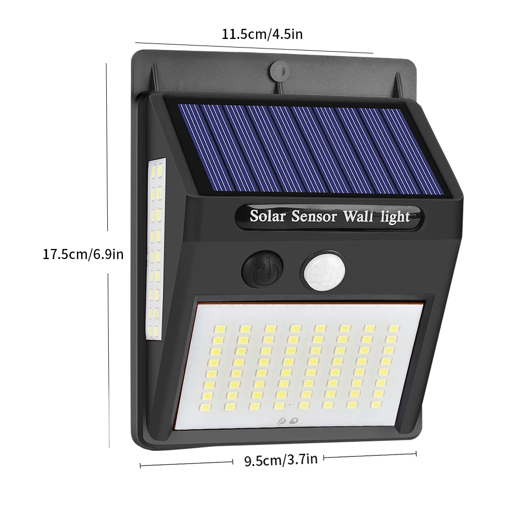 SNEWVIE 100 LED Солнечный Свет наружная Солнечная Лампа PIR датчик движения настенный