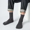 Veridical 5 Pairs/Lot Cotton Five Finger Socks For Mens Solid Breathable Brand Harajuku Socks With Toes Business Men Short Socks ► Photo 2/6