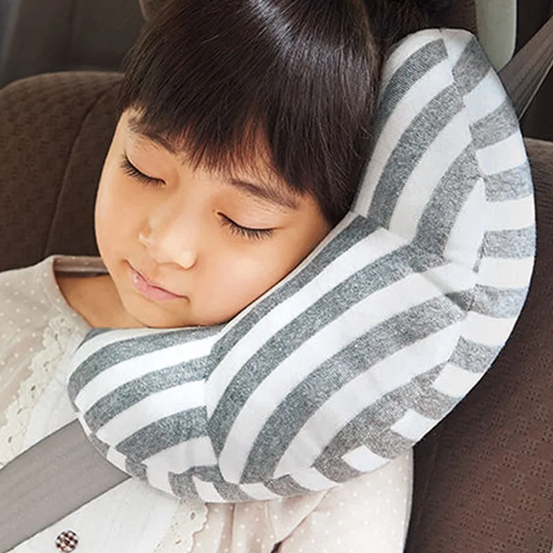 Almohadilla de algodón suave para reposacabezas de asiento de coche para niños, cojín de soporte de hombro, almohada de dormir de alta calidad, almohada de cuello para coche, 1 unidad