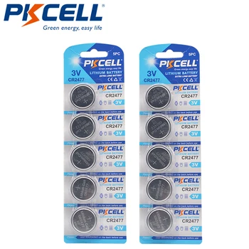 

10Pcs/PKCELL 3V CR2477 Lithium Battery DL2477 ECR2477 LM2477 KCR2477 CR 2477 Button Coin Cell