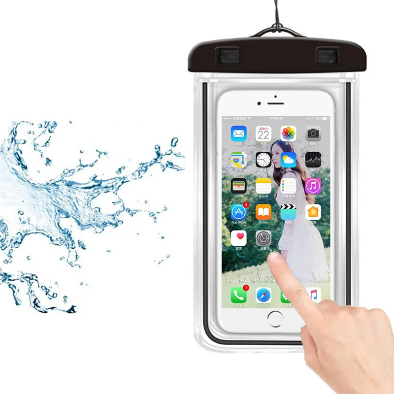Waterproof Phone Pouch Drift Diving Swimming Bag Underwater Dry Bag Case Cover For Phone Water Sports Beach Pool Skiing 6 inch optical pc hemispherical cover 1000 m pressure resistant underwater robot rov camera spherical cover 110 outer diameter