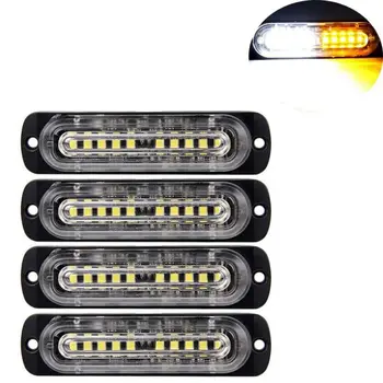 

Warning Emergency Light Beacon Amber/White Flashing 12V 24V Anti-collision