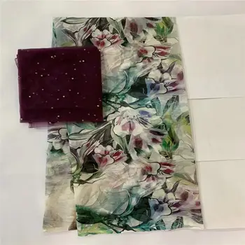 

5+2yards! most beautiful Silk lace Fabric Satin For Dress new arrival African silk fabric good quality A33041305