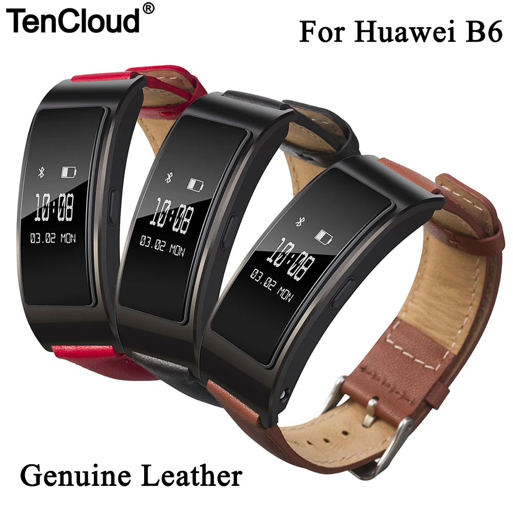 

Replacement Band For Huawei TalkBand B6 Strap For Huawei B6 Wristband Genuine Leather Bracelet Breathable Belt Watch Accessories