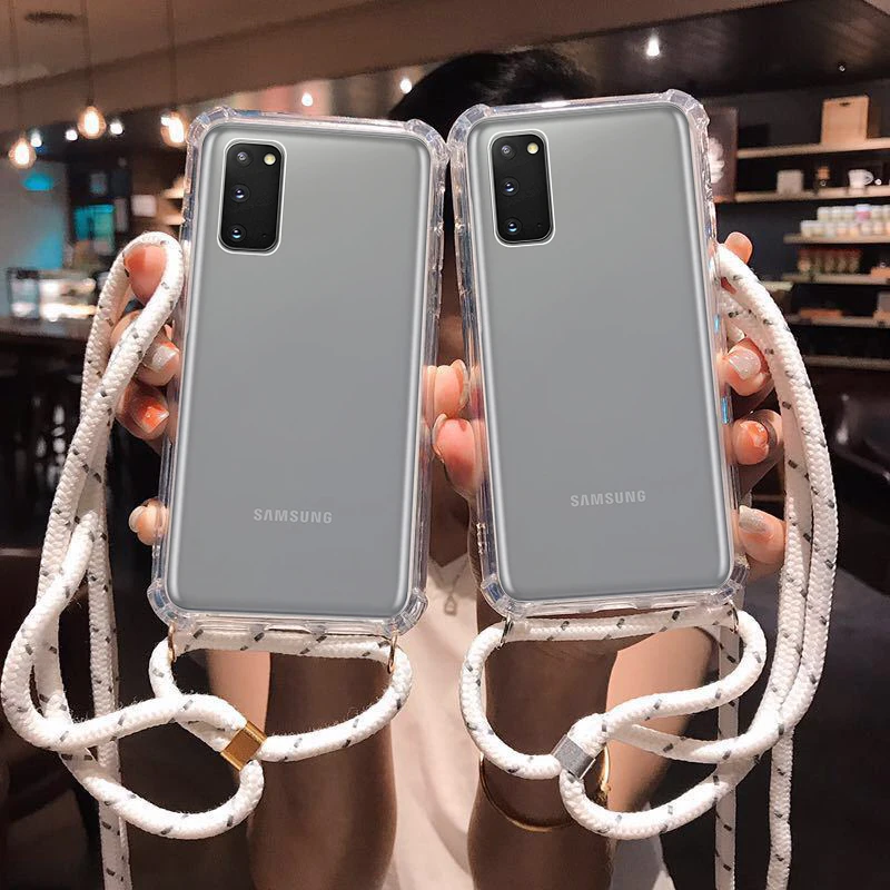 Чехол через плечо для Samsung Galaxy A51 A42 A52 A71 A21 A01 A13 A20 A30 A40 A50 A70 S20 Plus чехол ремешок